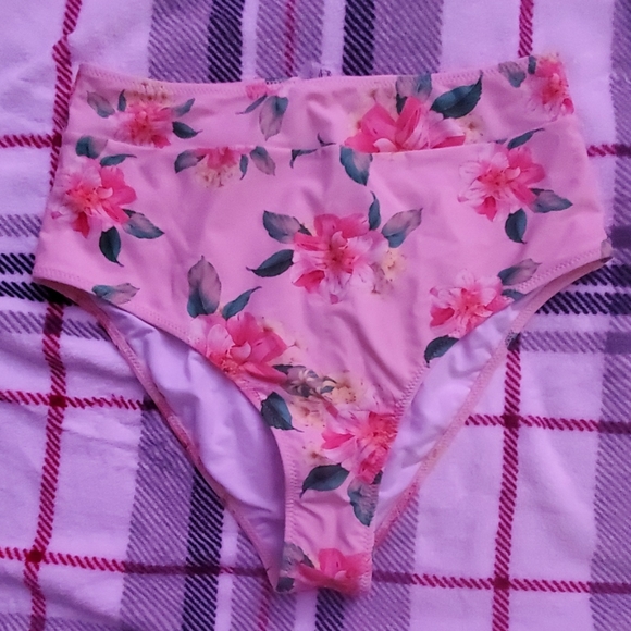 Cupshe Bikini L Highwaisted floral Bowfront Tie - Picture 2 of 4